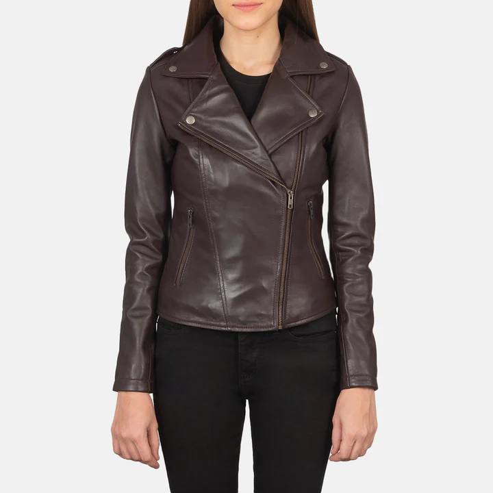 Flashback Brown Leather Biker Jacket